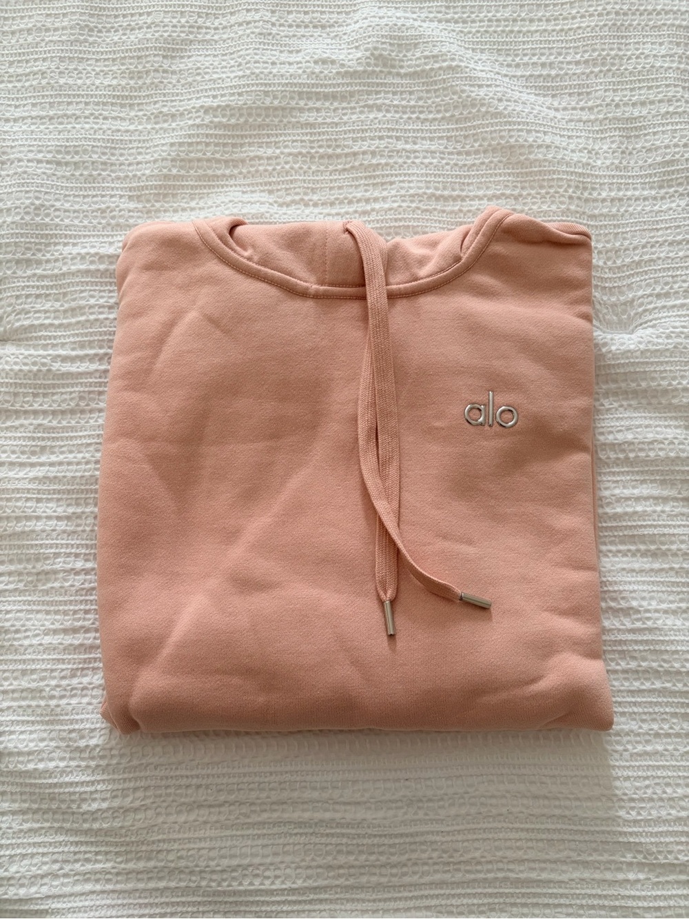 Alo Women’s Hoodie Pullover Sweater in Dusty Pink